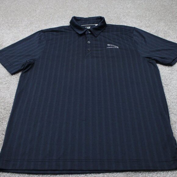 Cutter & Buck Jaguar Polo Shirt Men Medium Blue CB DryTec Polyester S/S Pullover - Picture 4 of 13